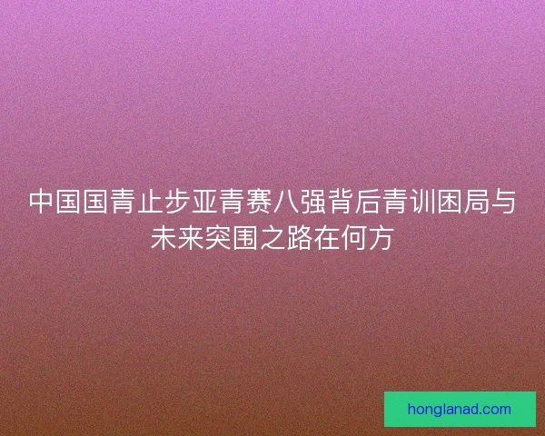 中国国青止步亚青赛八强背后青训困局与未来突围之路在何方